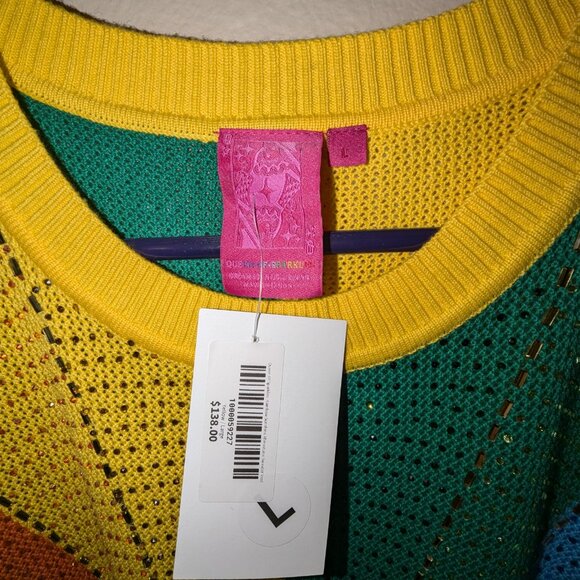 Queen of Sparkles Rainbow Sunshine Rhinestone Sweater Vest - Picture 3 of 4